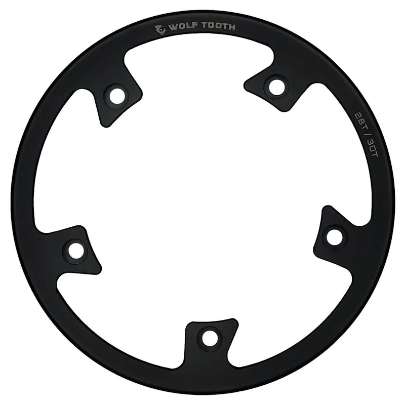 Bash Guard WOLF TOOTH para Meseta de Montaje Directo WOLF TOOTH Acero Inoxidable Negro