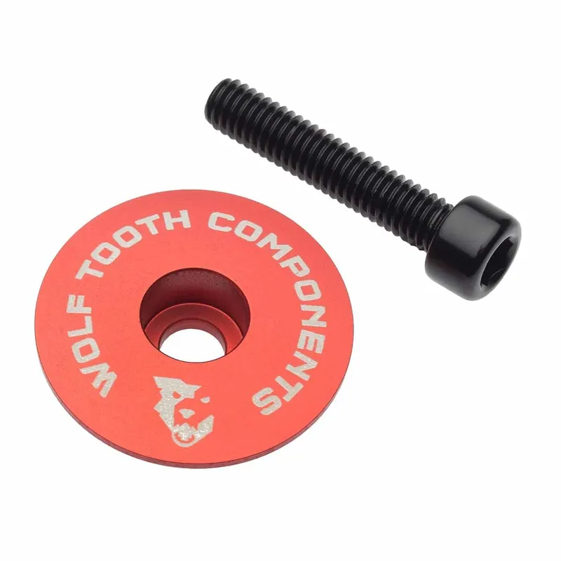 WOLF TOOTH Cubre Vástago Ultraligero con Tornillo 1"1/8 Rojo