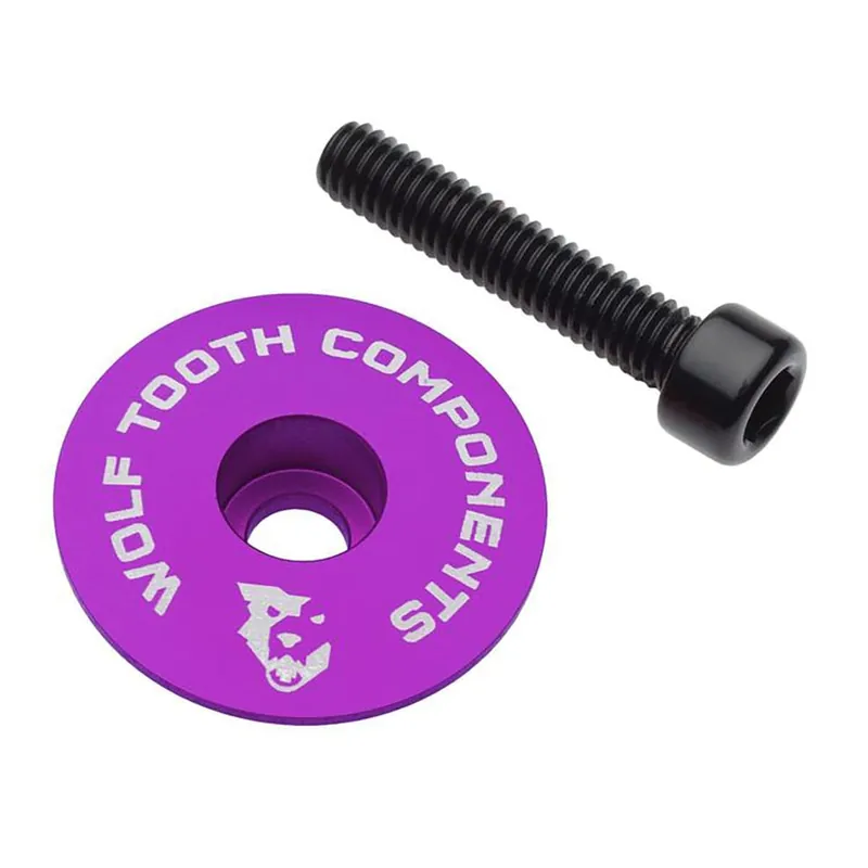 WOLF TOOTH Cubre Vástago Ultraligero con Tornillo 1"1/8 Morado