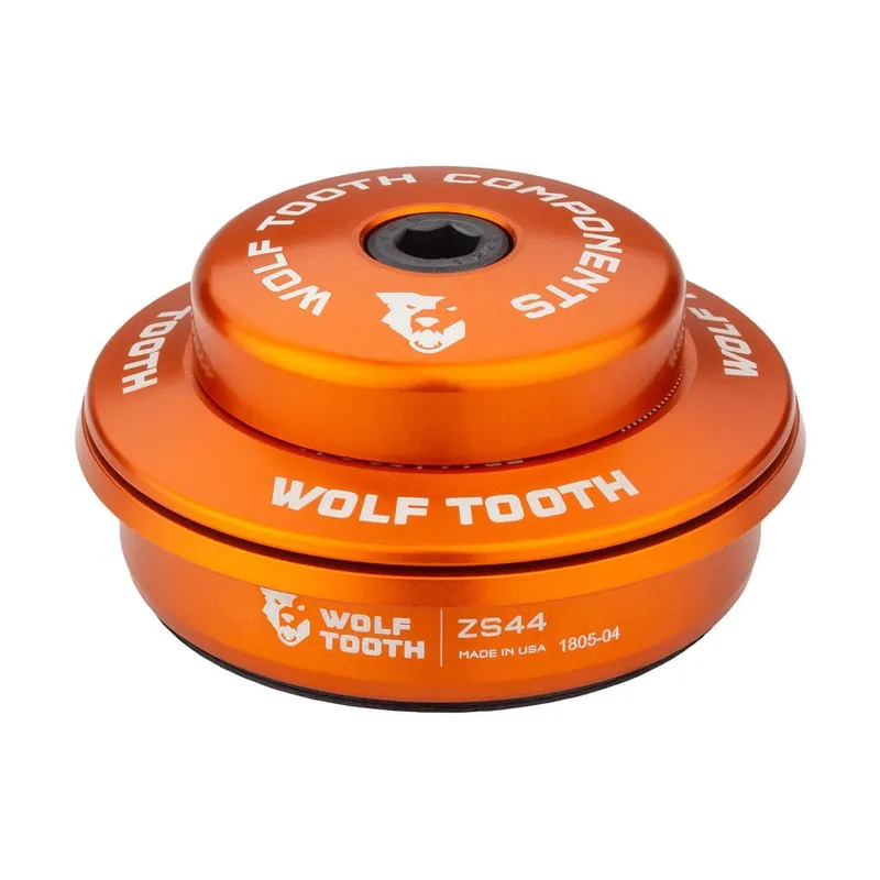 Copa alta para juego de dirección semi-integrado Wolf Tooth 1"1/8 ZS44 Stack 6 mm Naranja