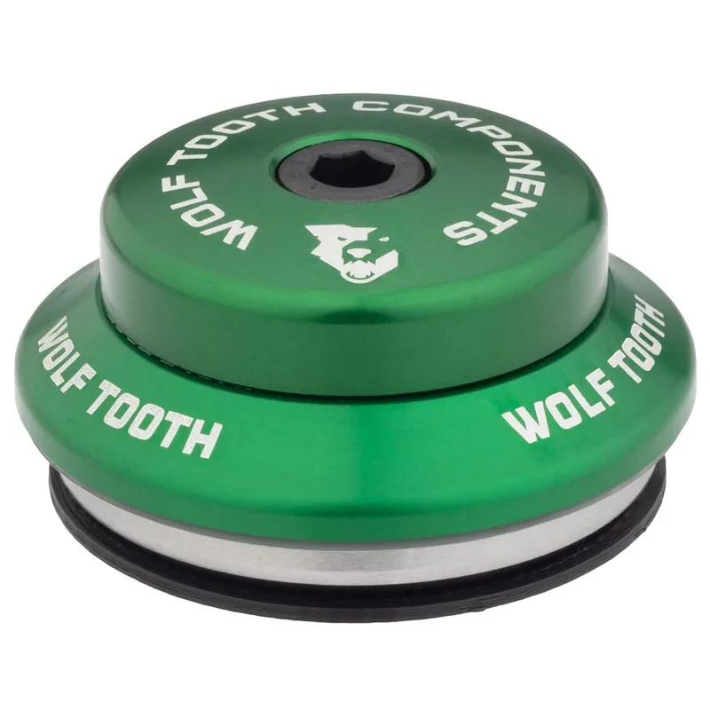 Copa alta para juego de dirección integrado WOLF TOOTH PREMIUM 1"1/8 IS42 Stack 7mm Verde
