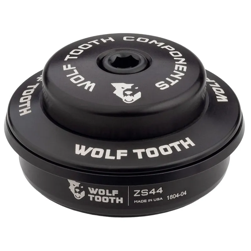 Copa alta para juego de dirección semi-integrado Wolf Tooth PREMIUM 1"1/8 ZS44 Stack 6 mm Negro