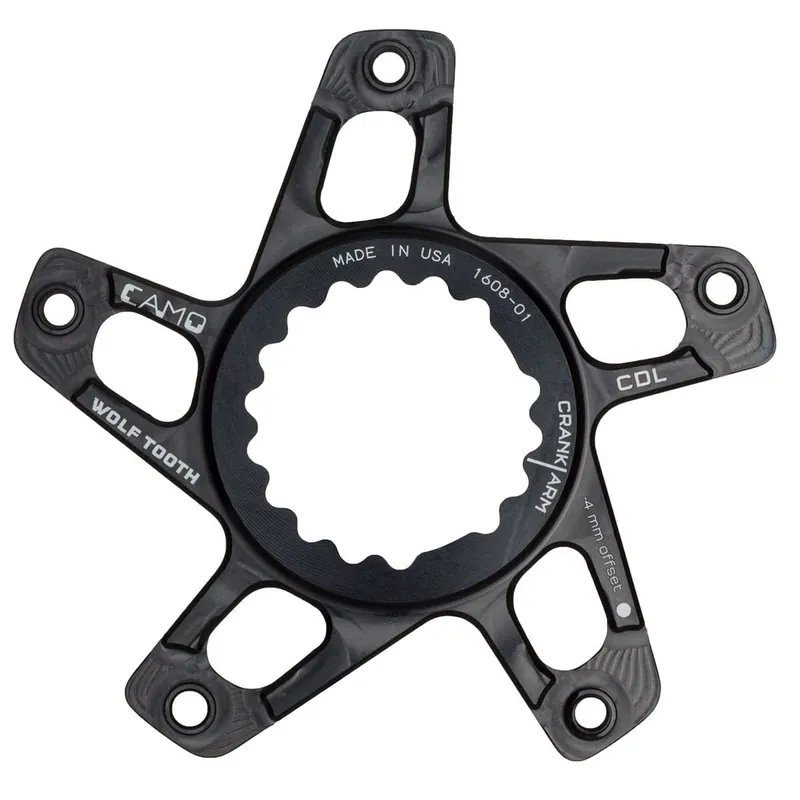Platos y bielas WOLF TOOTH CAMO M4 Cannondale Direct Mount Offset star -4mm Negro