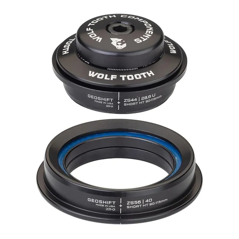 Juego de dirección WOLF TOOTH PREMIUM Semi-Integrated Angleset 1° Corto ZS44/ZS56 Negro