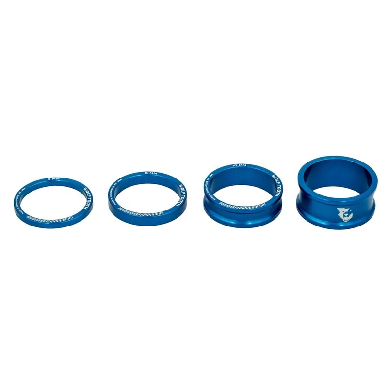 WOLF TOOTH Distanciadores de aluminio 4 piezas 1"1/8 Azul