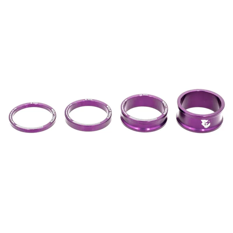 WOLF TOOTH Distanciadores de aluminio 4 piezas 1"1/8 Morado
