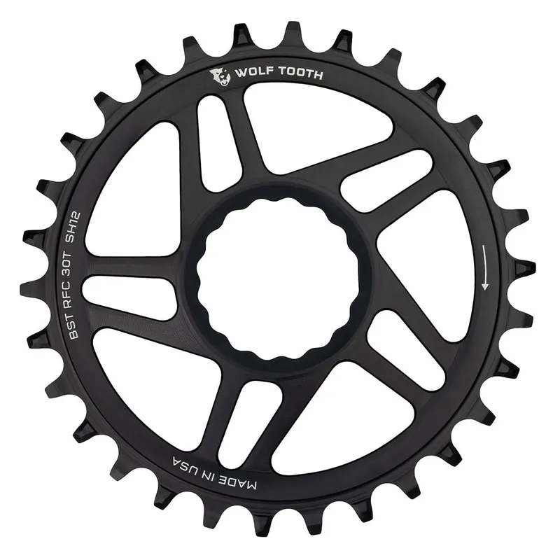 WOLF TOOTH BOOST 12V Raceface CINCH Shimano Direct Mount Offset 3mm Negro Mono plato