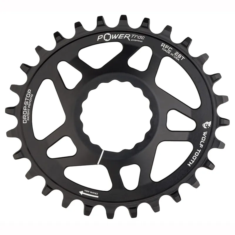 Mono Oval WOLF TOOTH ELLIPTICAL 9/10/11/12V Raceface CINCH Direct Mount Offset 6mm Negro plato