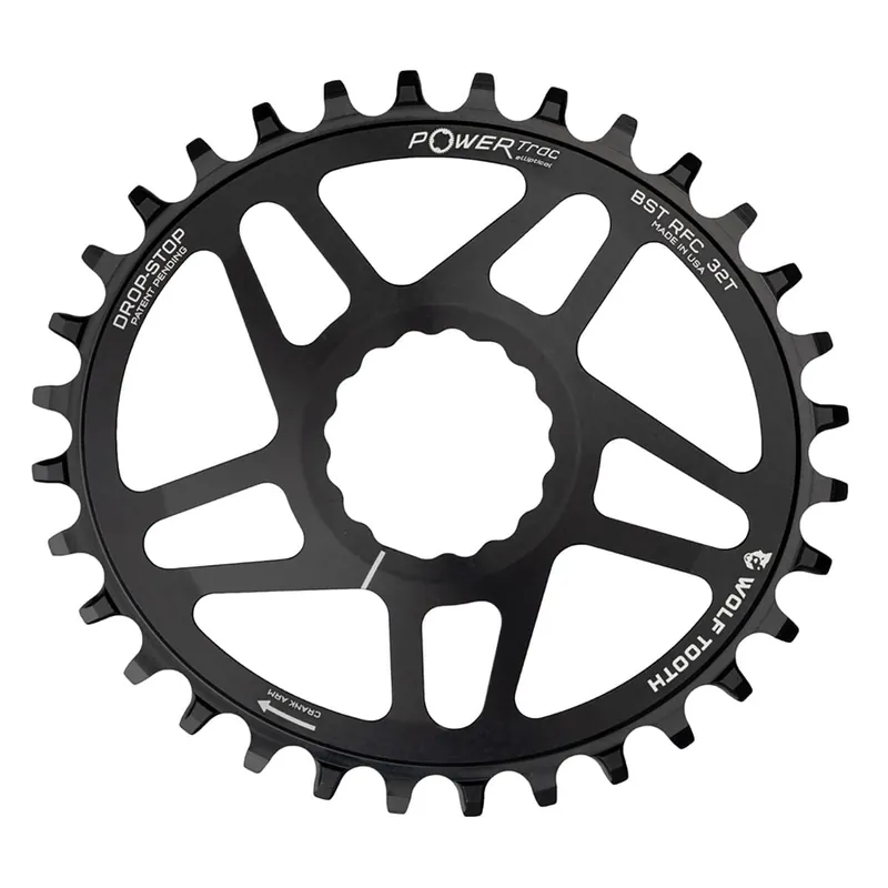 Mono Oval WOLF TOOTH ELLIPTICAL BOOST 12V Raceface CINCH Direct Mount Offset 3mm Negro plato