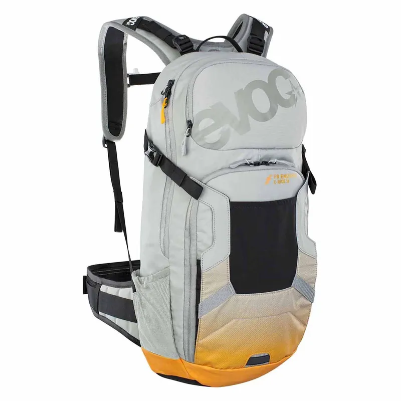 Mochila con Dorsal EVOC FR ENDURO E-RIDE 16L Gris/Naranja