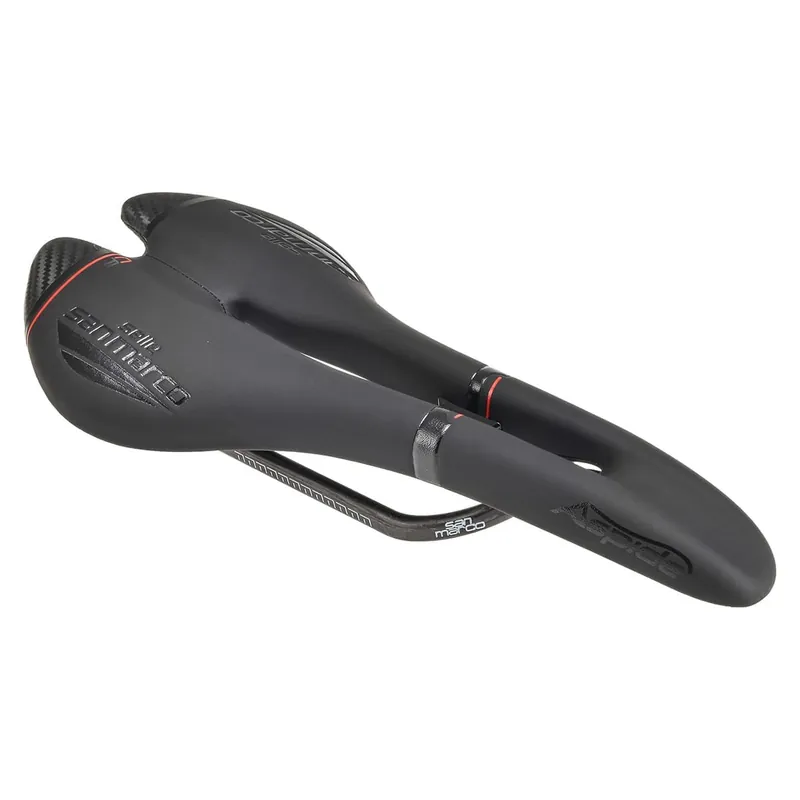 Sillín SAN MARCO ASPIDE CARBON FX OPEN FIT NARROW Raíles de carbono