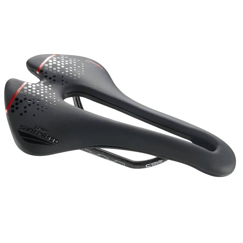 Sillín SAN MARCO ASPIDE SHORT OPEN-FIT CARBON FX WIDE Raíles de carbono