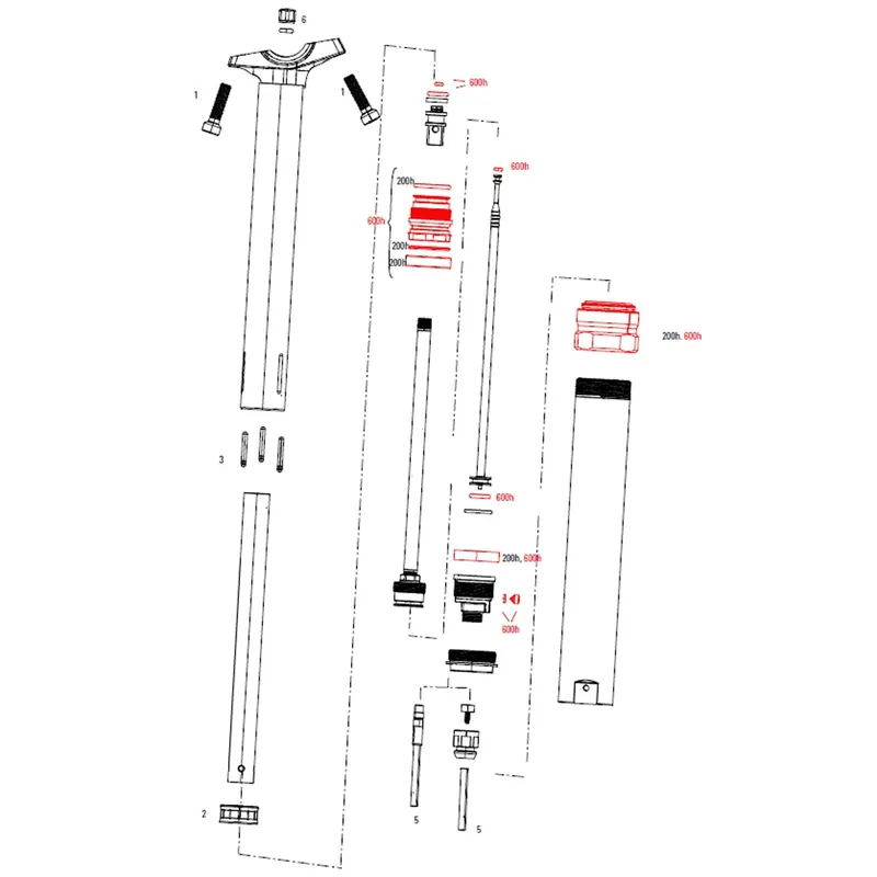 Kit de mantenimiento 600 horas/3 años Sillín ROCKSHOX REVERB Stealth C1
