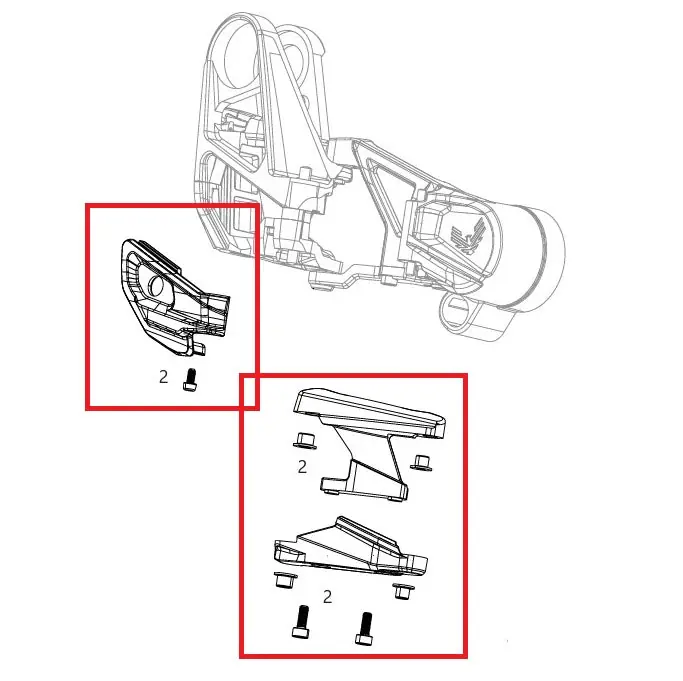 Kit de protección de desviador SRAM XX T-Type Eagle AXS