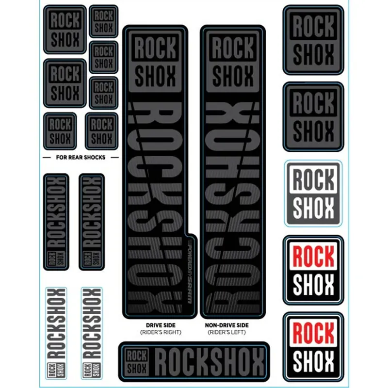 Kit de pegatinas para horquillas ROCKSHOX Single Tee 35 mm Divers (2018+) Stealth