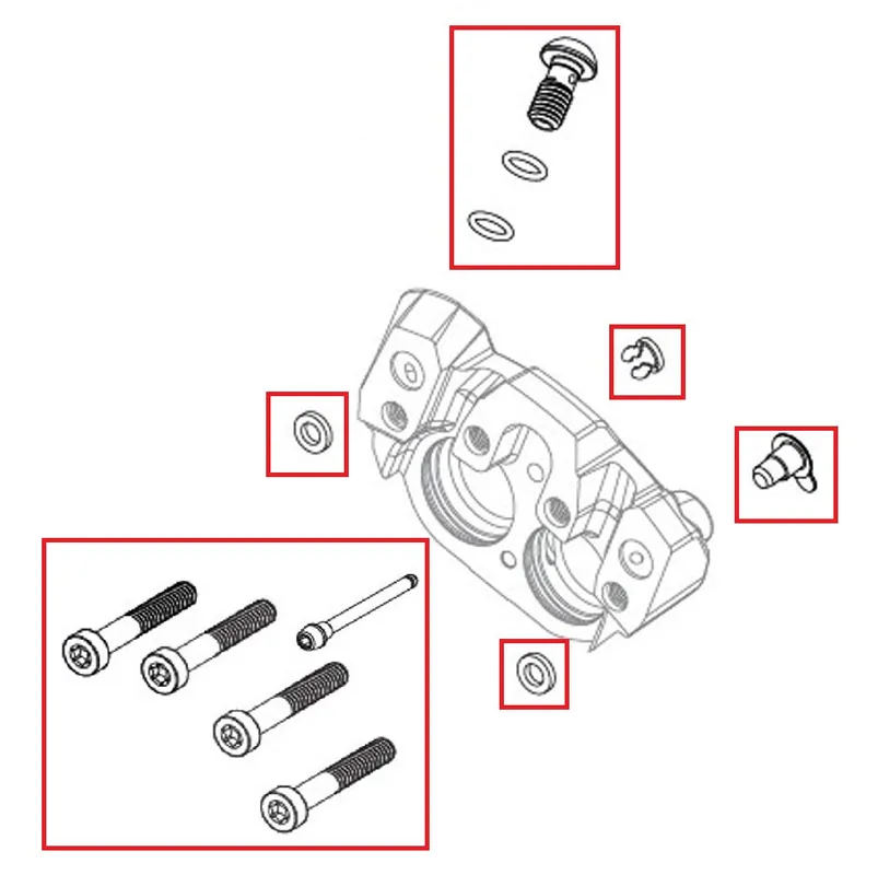 Kit de tornillos de pinza de freno SRAM SRAM MAVEN Ultimate/Plata/Bronce