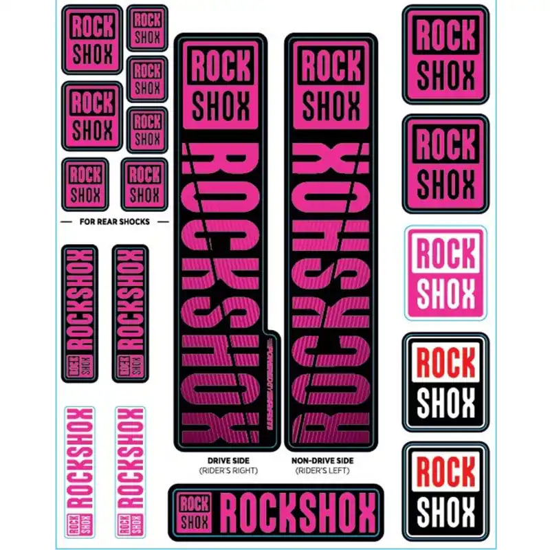 Kit de pegatinas para horquillas ROCKSHOX Single Tee 35 mm Divers (2018+) Púrpura