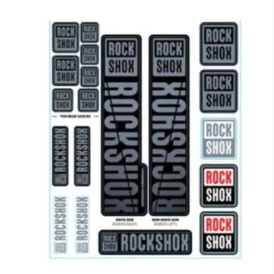 Kit de pegatinas para horquillas ROCKSHOX Single Tee 35 mm Divers (2018+) Gris