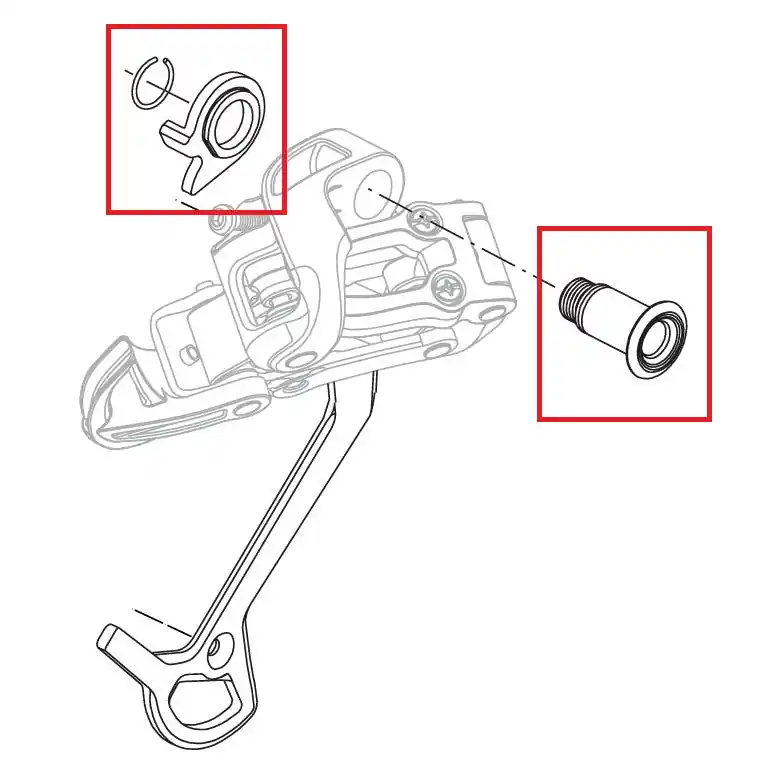 SRAM X7/X9/DUAL DRIVE 3x9V Juego de tornillos de montaje del desviador 2004-2006
