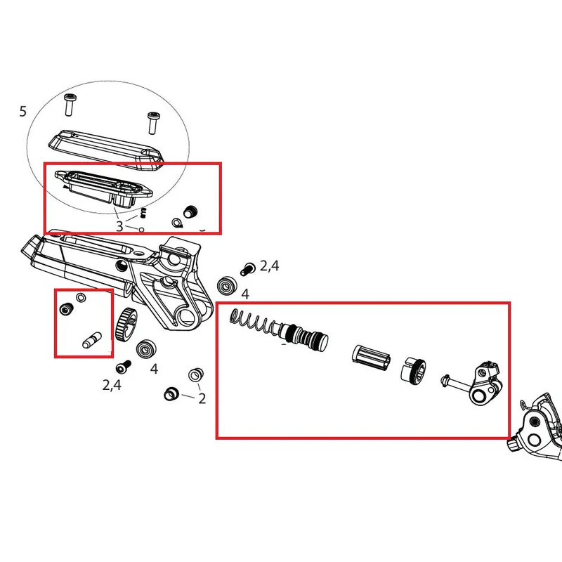 Kit de piezas internas de palanca SRAM CODE BRONZE STEALTH C1