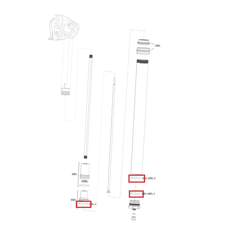 Kit de mantenimiento 200 h/año ROCKSHOX REVERB XPLR AXS 27.2mm A1