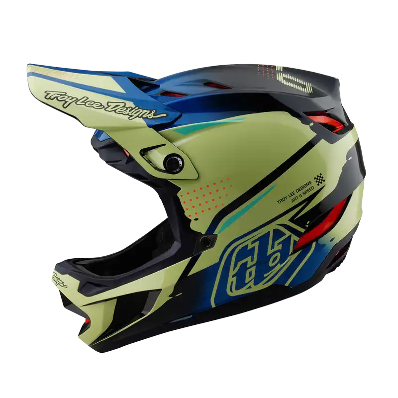 Casco MTB Troy Lee Design D4 COMPOSITE MIPS Drip Amarillo