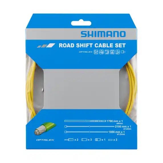 SHIMANO OT-SP41 Kit de cable y funda de cambio Optislick Amarillo