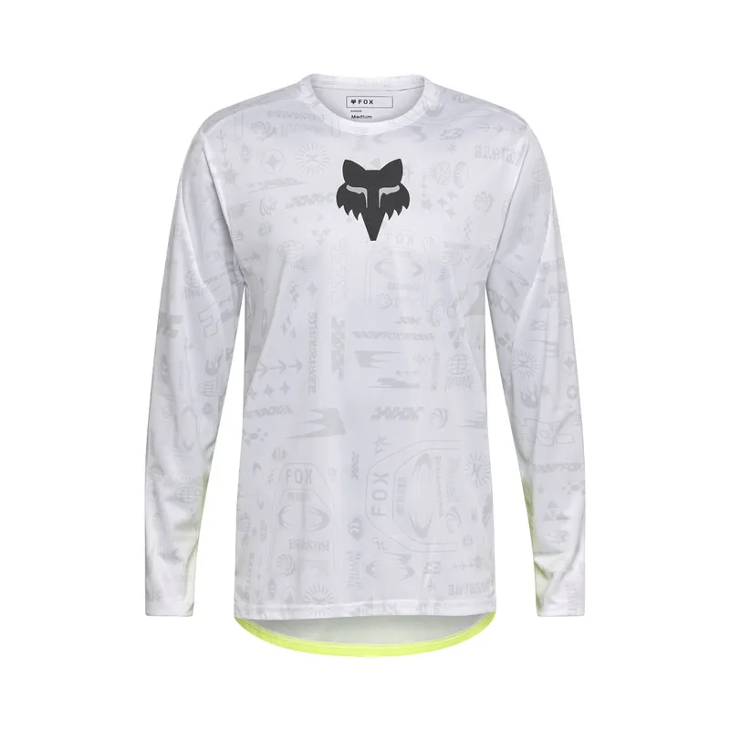 Maillot FOX RANGER LUNAR Manga Larga Blanco/Amarillo - Edición Especial