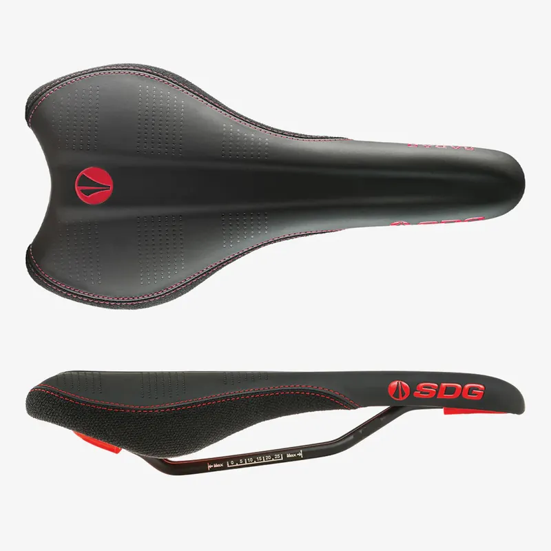 Sillín SDG RADAR MTN Rails Cr-Mo Negro/Rojo