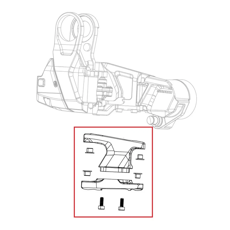 SRAM RED XPLR AXS E1 Kit de eslabones del cuerpo del desviador