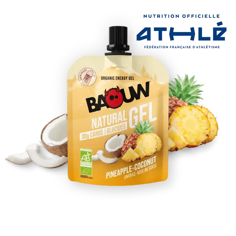 BAOUW Gel Energético Piña/Coco Ecológico (85g)