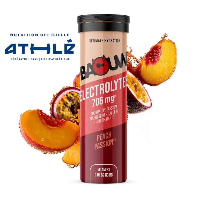 BAOUW Energy Drink (Tubo de 10 comprimidos) Melocotón/Pasión