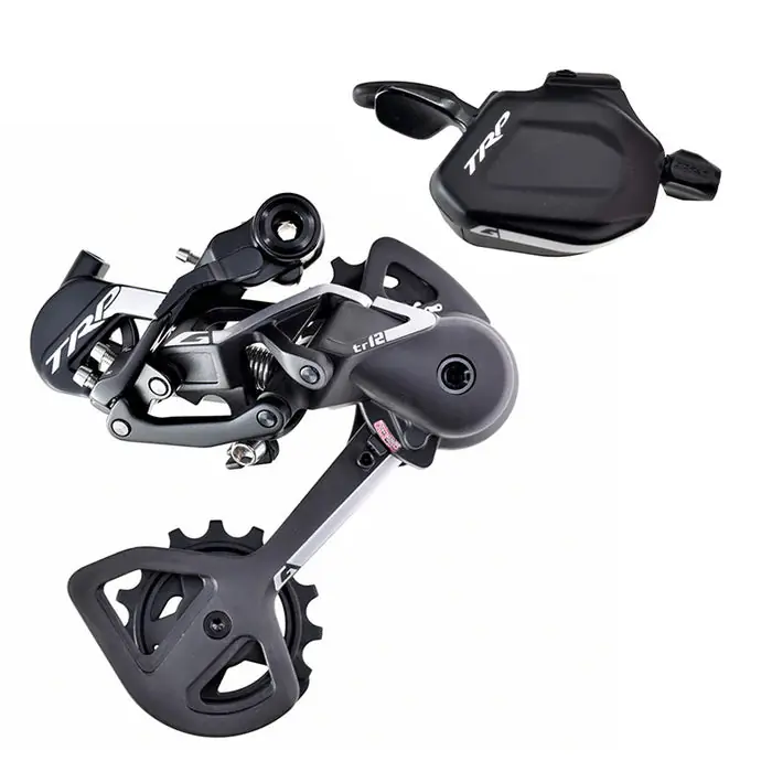 TRP DH12 12V Negro/Plata Kit de Desviador y Palanca de Cambio