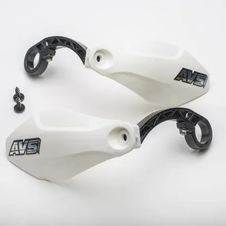 AVS BASIC Protector de manos Pestaña de plástico Blanco