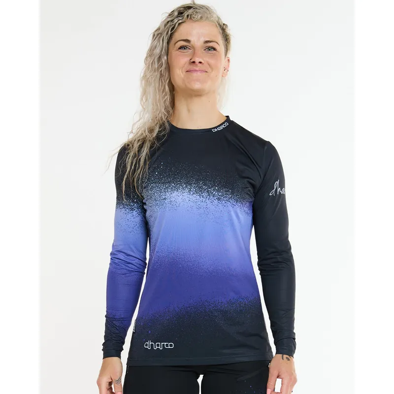 Maillot de manga larga DHARCO RACE ULTRA VIOLET para mujer Negro/Morado