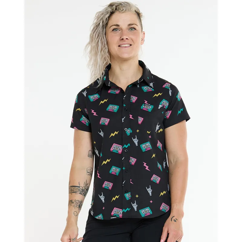Camiseta Técnica Mujer DHARCO TECH PARTY MIX TAPE Negra