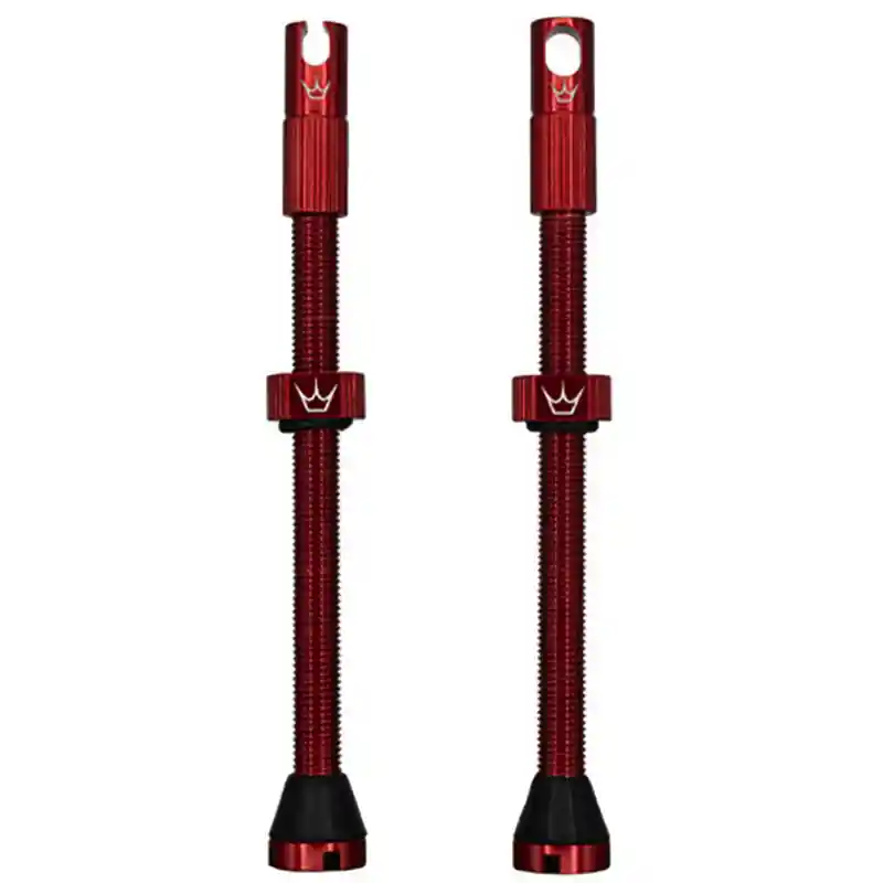 PEATY'S x Chris King MK2 Presta 80 mm Válvulas Tubeless (x2) Rojo