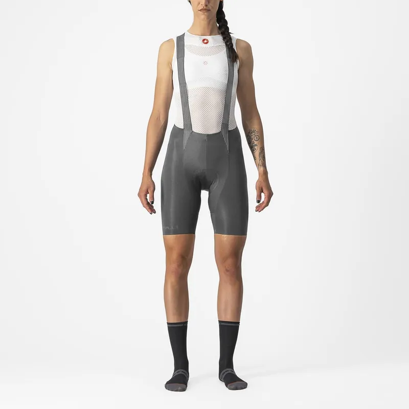Culotte con tirantes CASTELLI FREE AERO RC W Mujer Gris