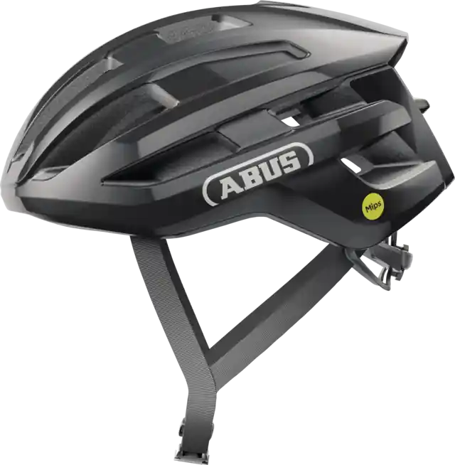 Casco de carretera ABUS POWERDOME MIPS Negro brillante