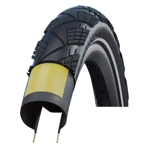Neumático SCHWALBE MARATHON EFFICIENCY 650x55 ADDIX V-Guard Reflex TubeType Soft Negro
