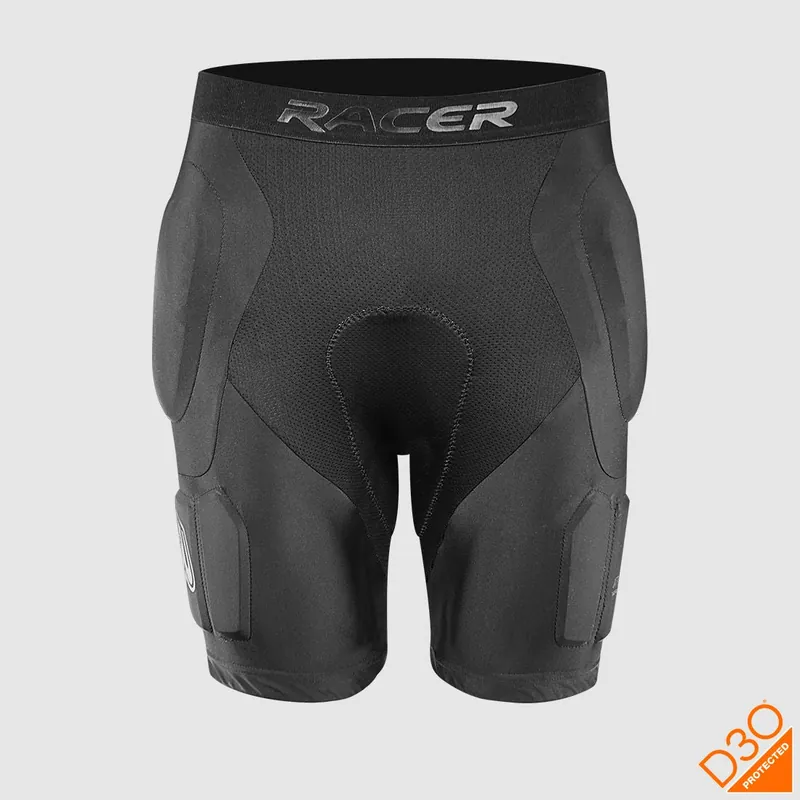 Pantalones cortos de protección RACER PROFILE SHORT 2 D3O Negro