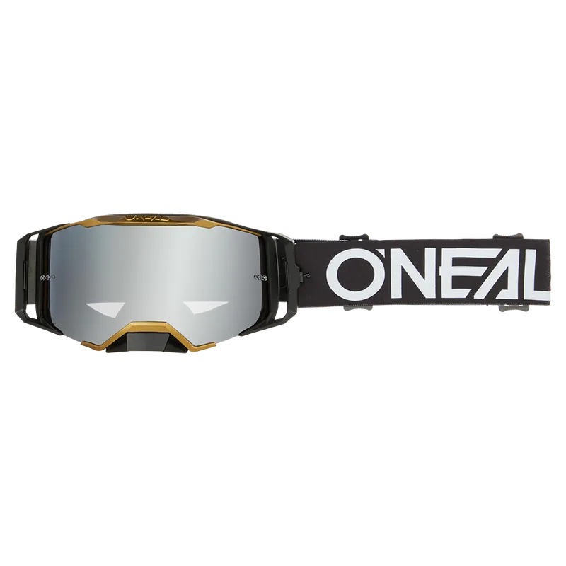 Máscara O'NEAL B-33 HEXA Negra/Oro Espejo Plateado
