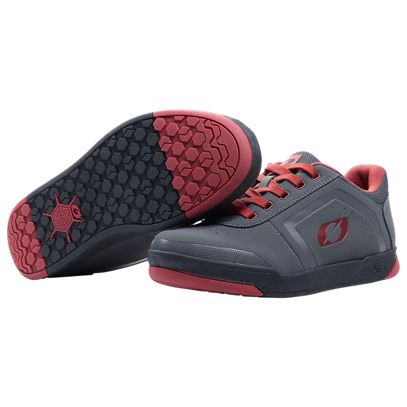 Zapatillas MTB O'NEAL PINNED FLAT Gris/Rojo
