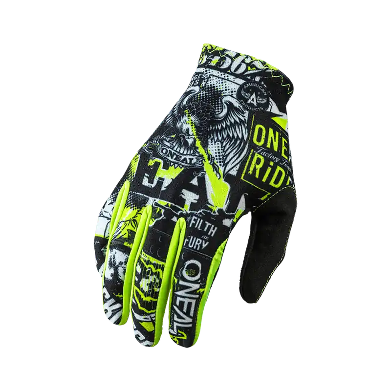 Guantes O'NEAL MATRIX ATTACK Negro/Amarillo