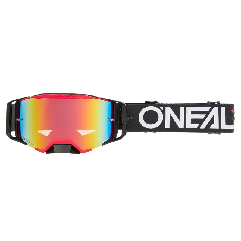 Máscara O'NEAL B-33 HEXA Montura Radium Negra/Roja