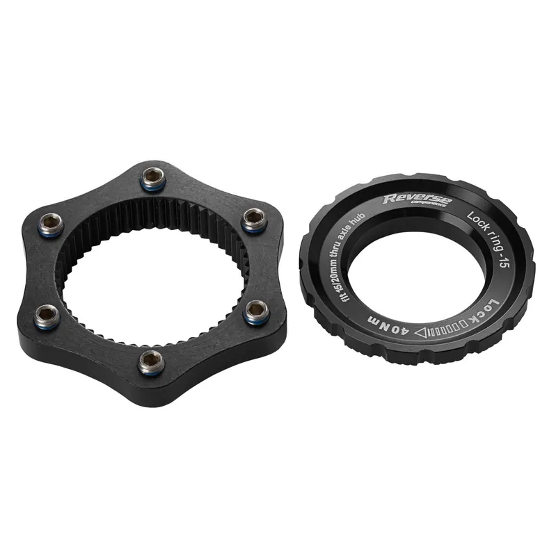 Centerlock > Adaptador de 6 agujeros COMPONENTES REVERSE Negro