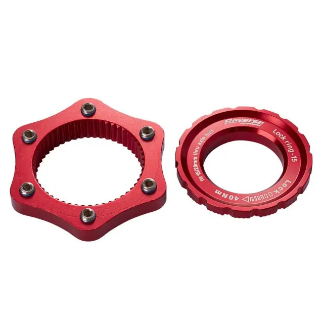 Centerlock > Adaptador de 6 agujeros COMPONENTES DEL REVERSO Rojo