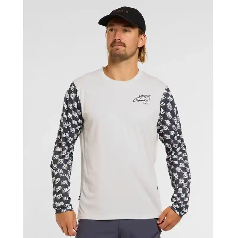 Maillot de manga larga DHARCO GRAVITY OFFSET Blanco/Negro