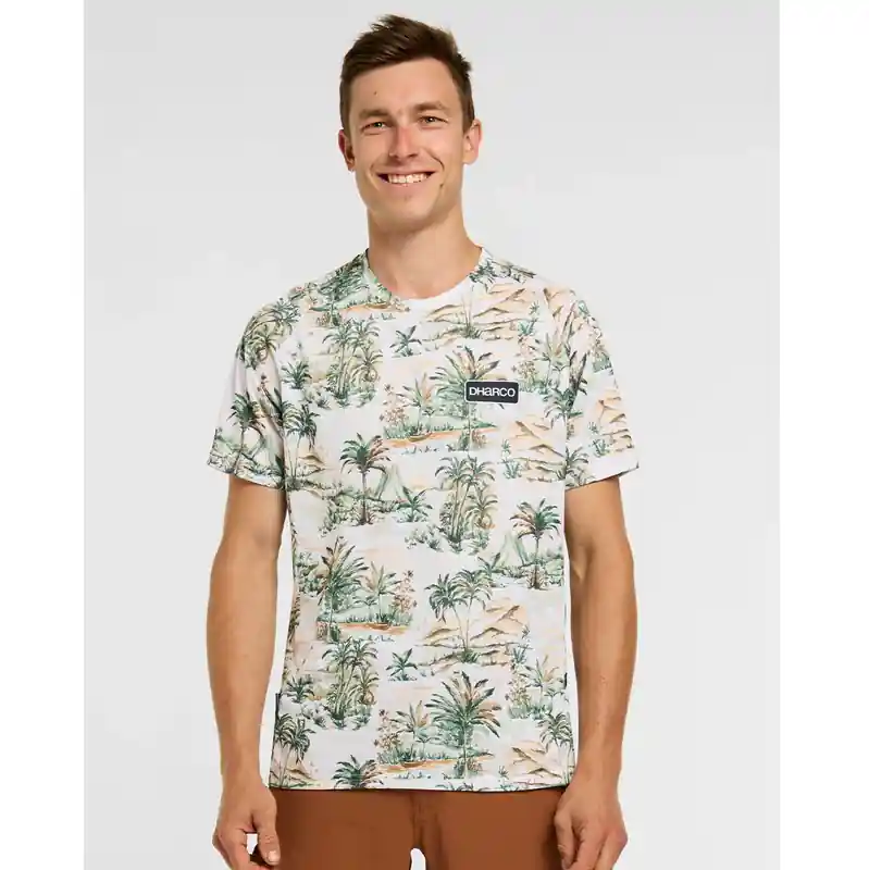 Maillot de manga corta DHARCO LOST Beige/Verde