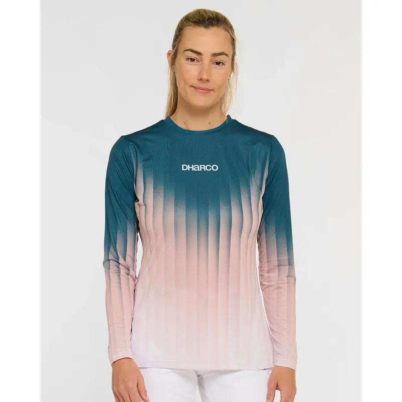Maillot de manga larga DHARCO RACE DUSTY PRISM para mujer Negro/Rosa